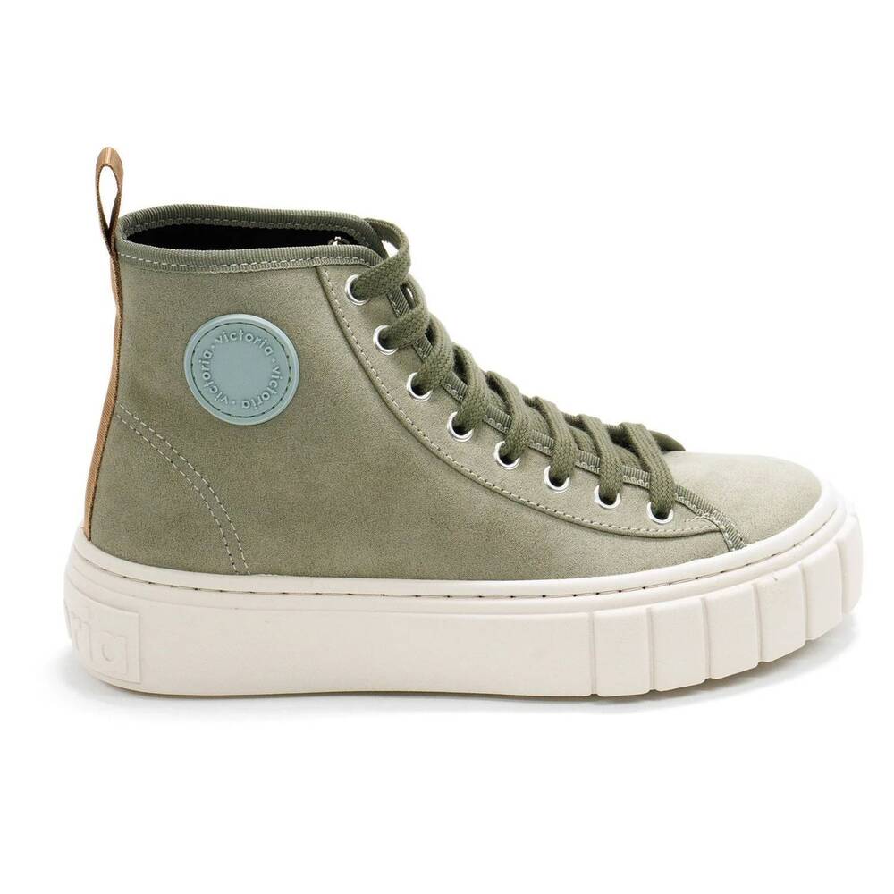 NEW VICTORIA women's abril recycled high top platform sneakers in safari